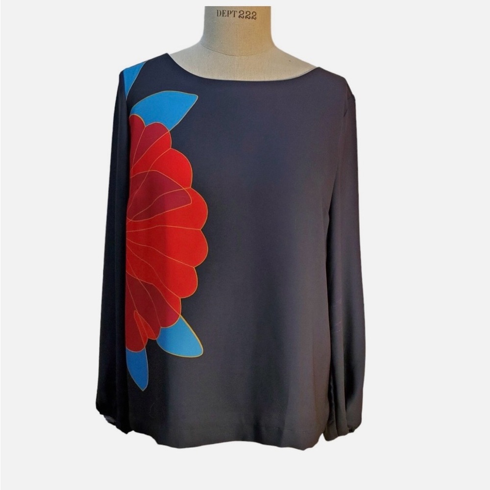 Loft Navy Floral Women's Top